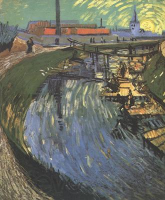 Vincent Van Gogh The Roubine du Roi Canal wtih Washerwomen (nn04)